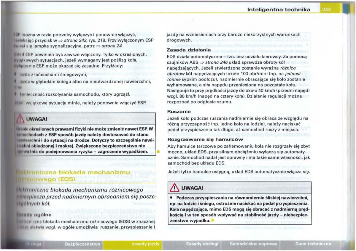 Audi A6 C5 instrukcja obslugi / page 239