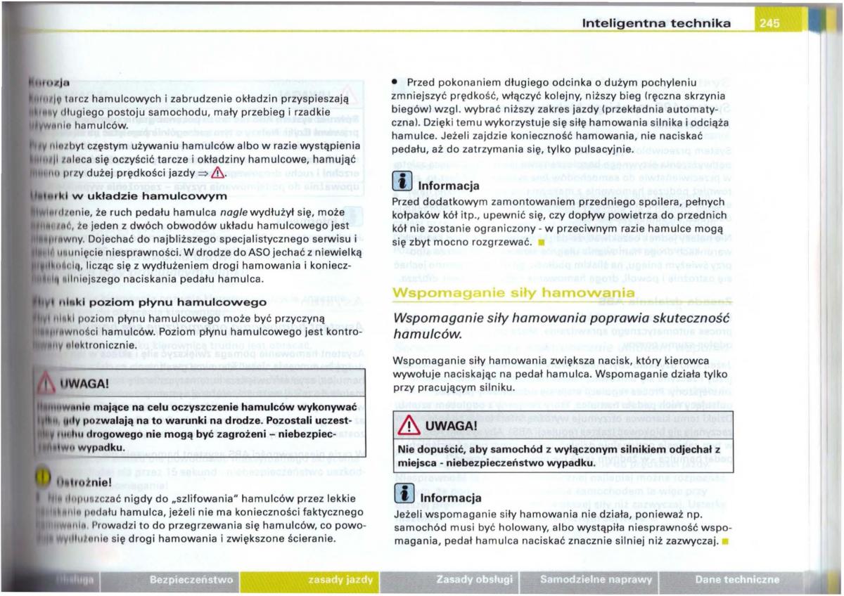 Audi A6 C5 instrukcja obslugi / page 241