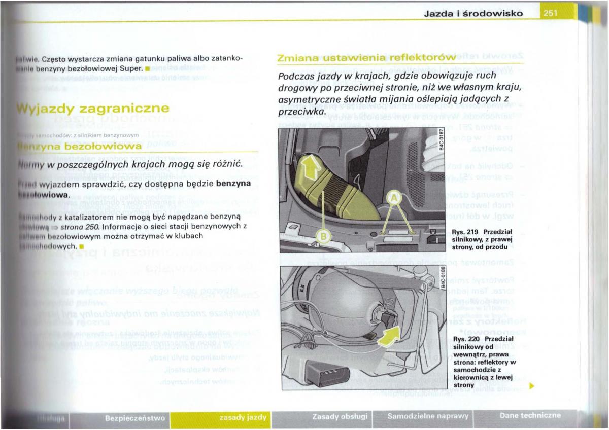 Audi A6 C5 instrukcja obslugi / page 247