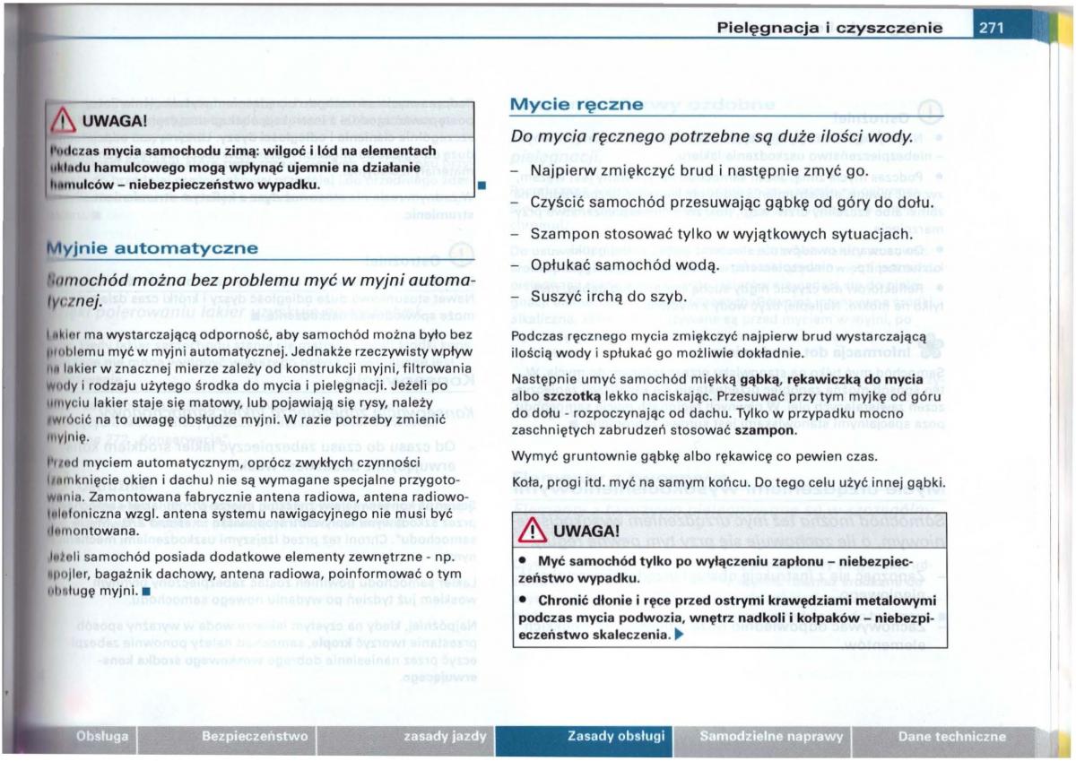 Audi A6 C5 instrukcja obslugi / page 265