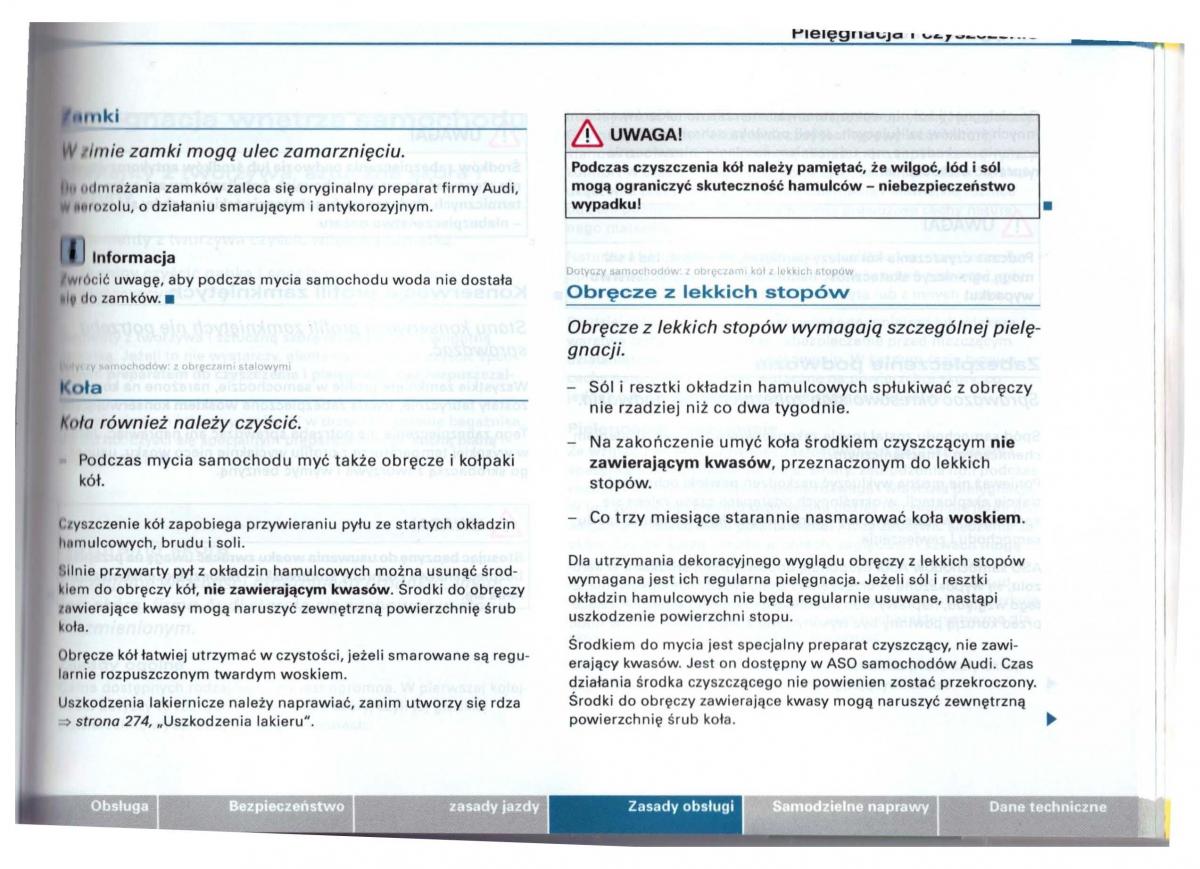 Audi A6 C5 instrukcja obslugi / page 269