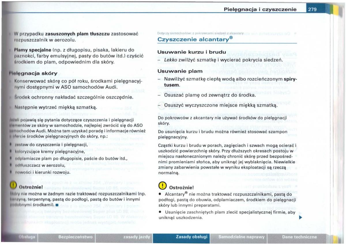 Audi A6 C5 instrukcja obslugi / page 273