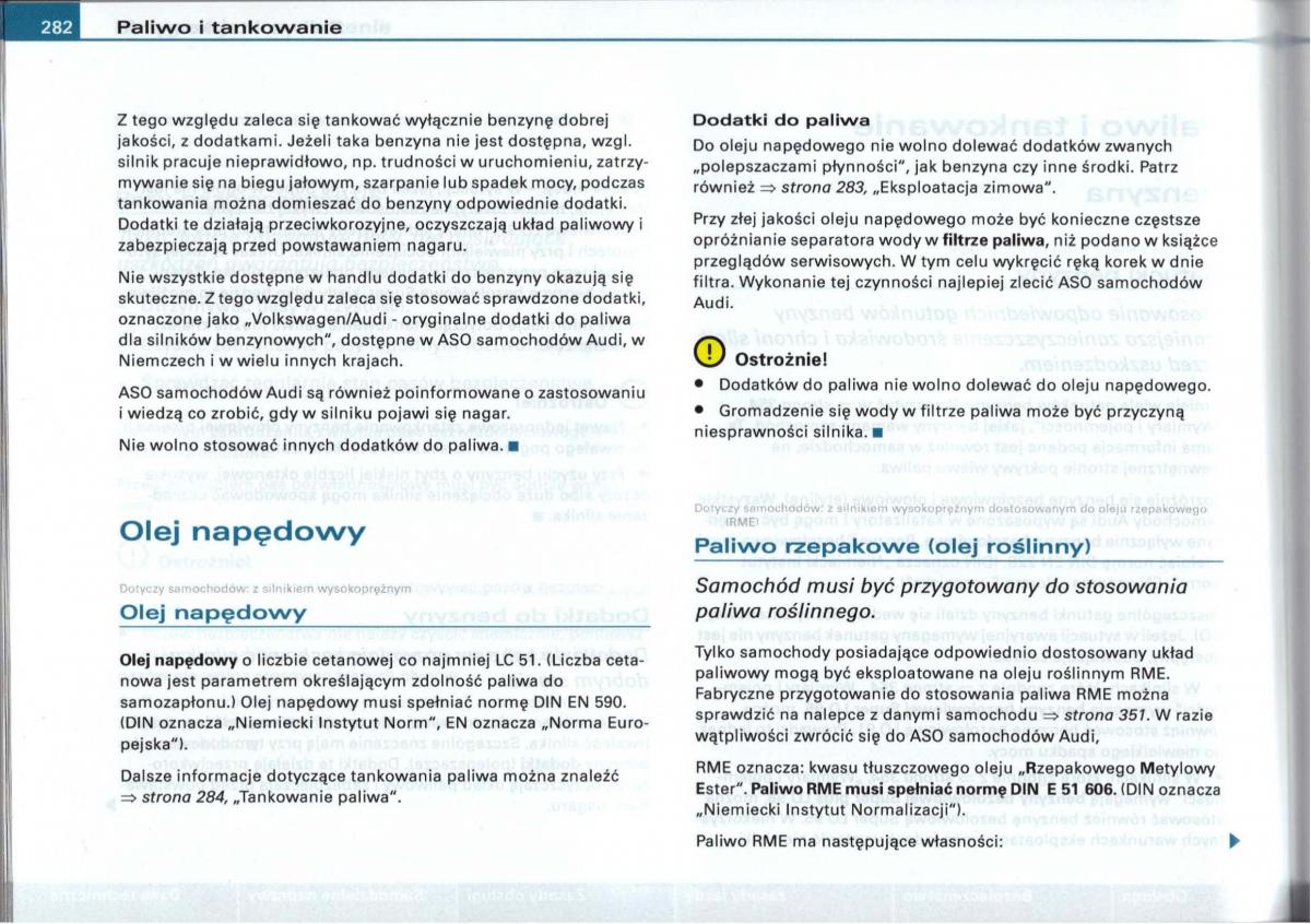 Audi A6 C5 instrukcja obslugi / page 276