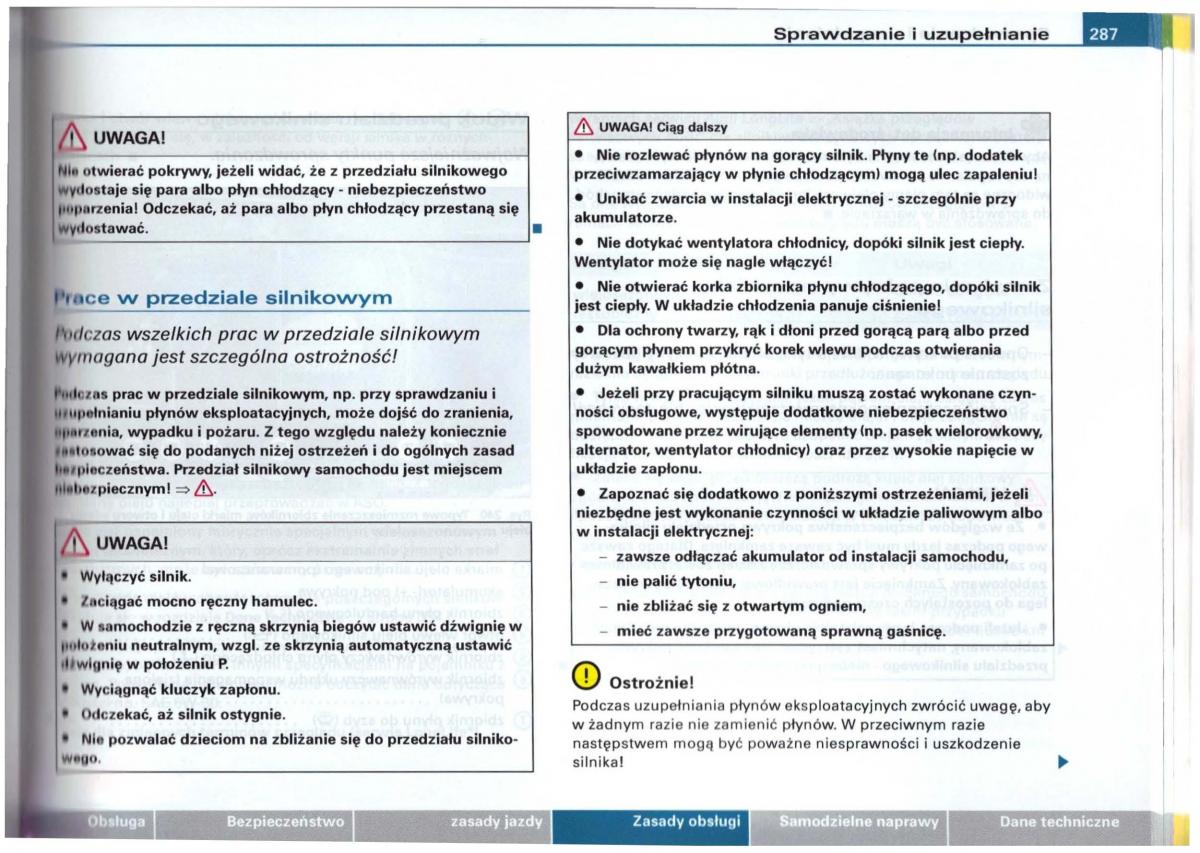 Audi A6 C5 instrukcja obslugi / page 281