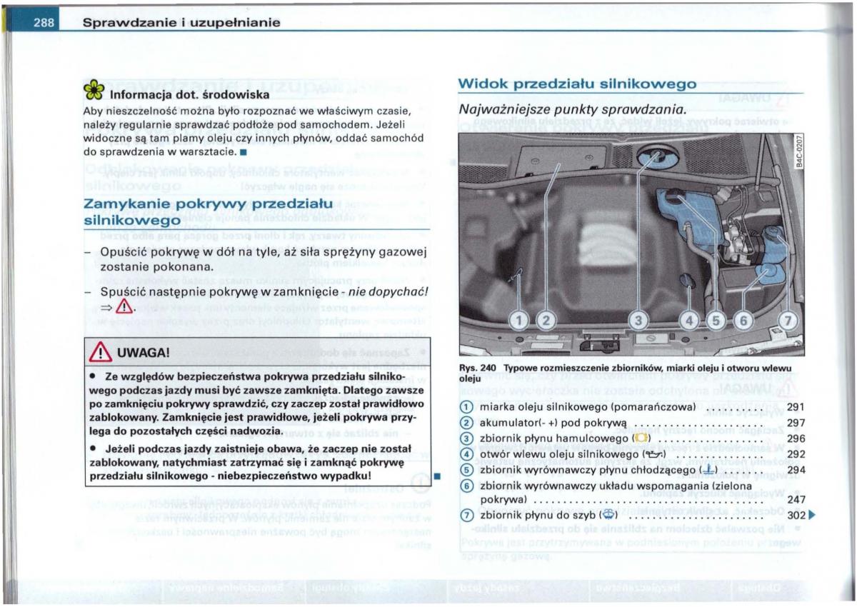 Audi A6 C5 instrukcja obslugi / page 282