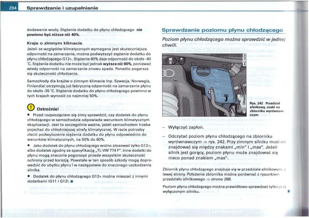 Audi A6 C5 instrukcja obslugi / page 288