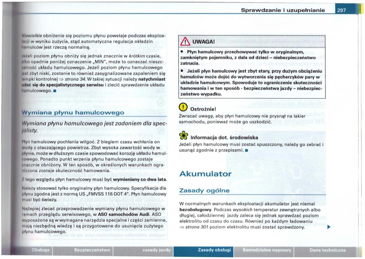 Audi A6 C5 instrukcja obslugi / page 291