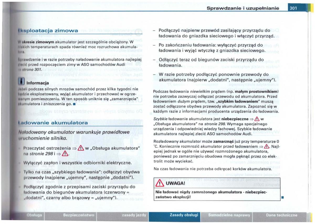 Audi A6 C5 instrukcja obslugi / page 295