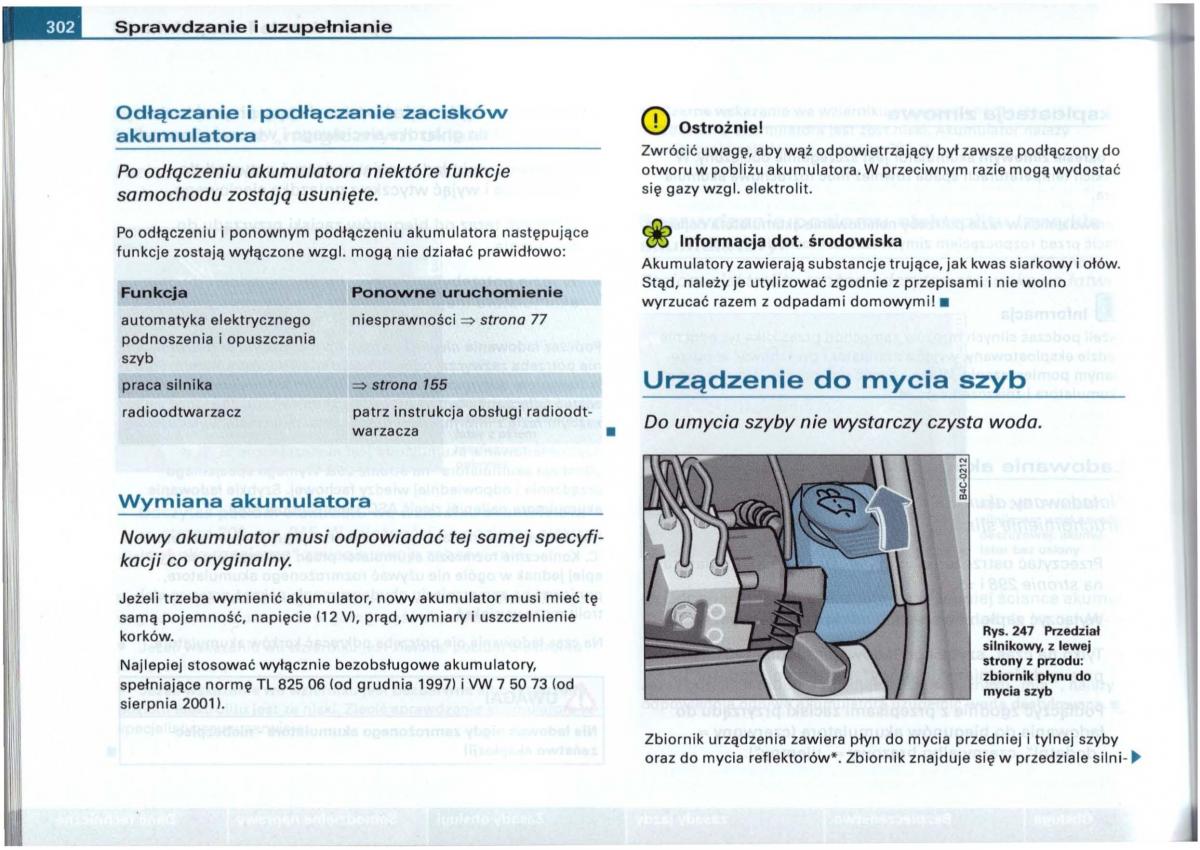 Audi A6 C5 instrukcja obslugi / page 296