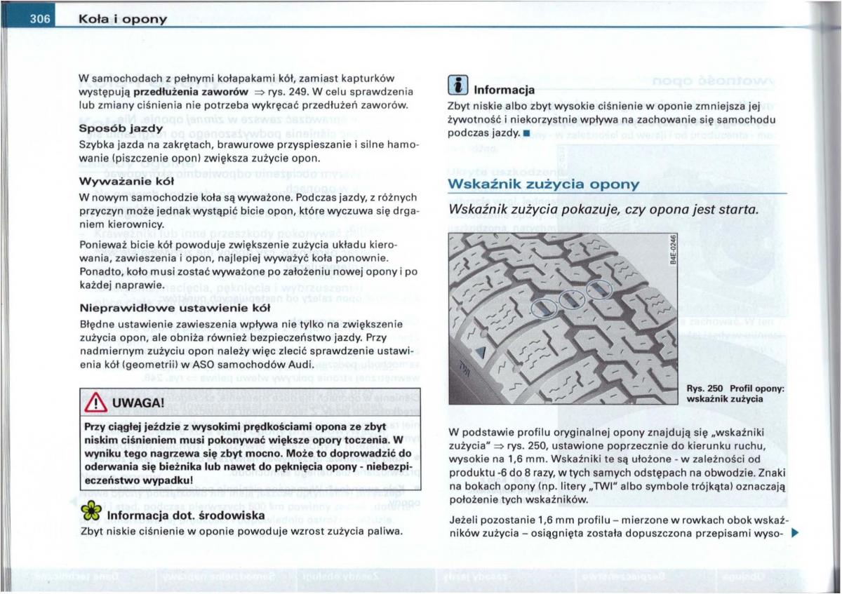 Audi A6 C5 instrukcja obslugi / page 300