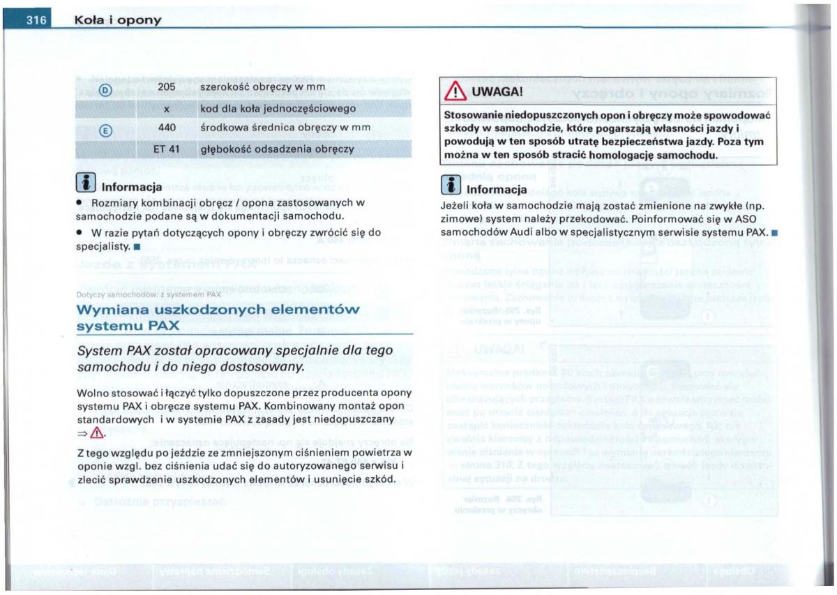 Audi A6 C5 instrukcja obslugi / page 309