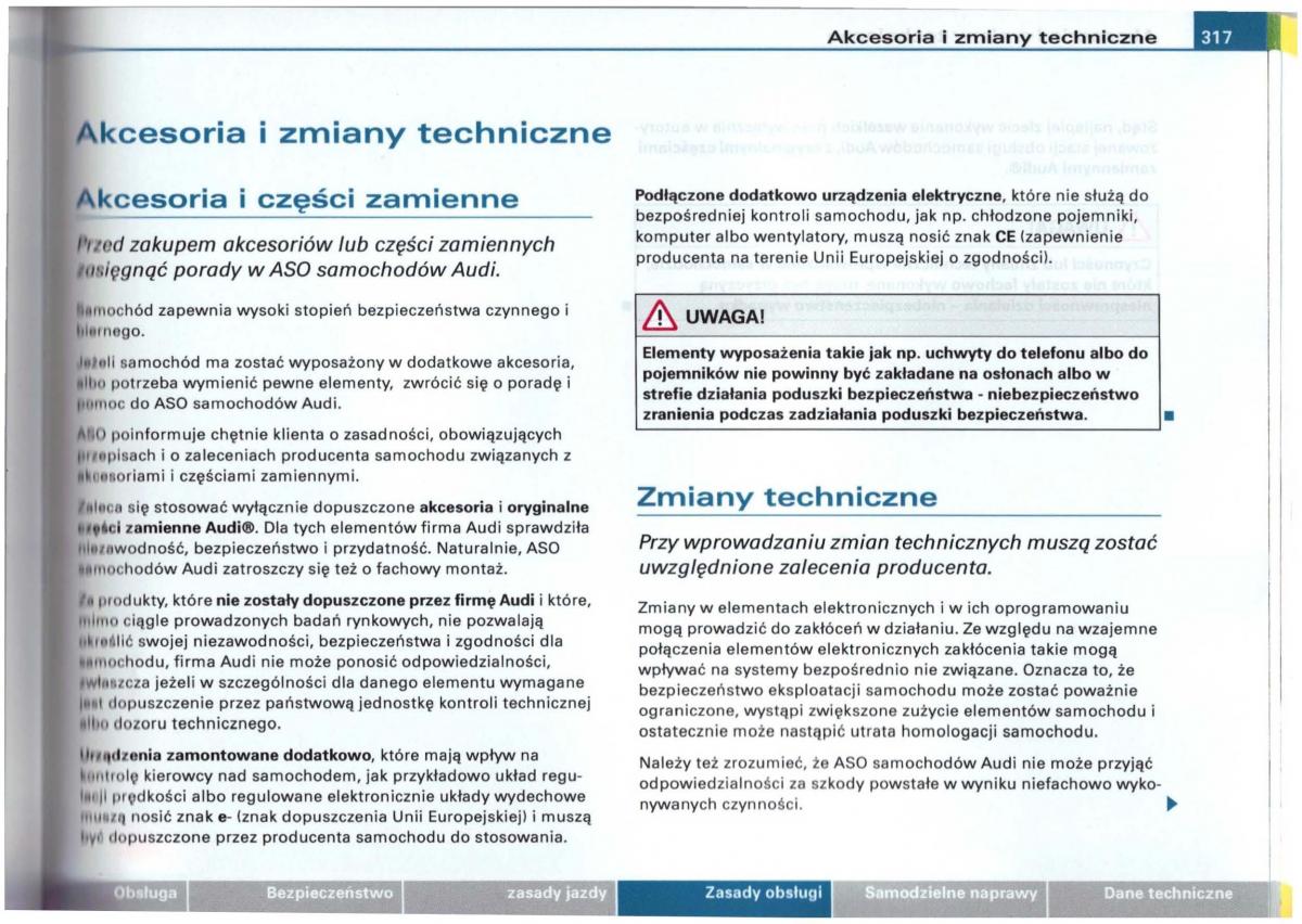 Audi A6 C5 instrukcja obslugi / page 310