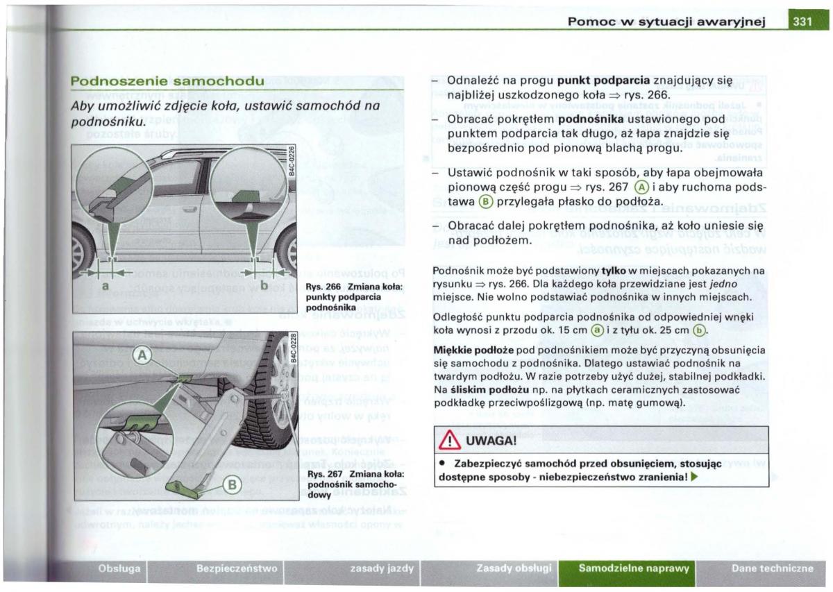 Audi A6 C5 instrukcja obslugi / page 322