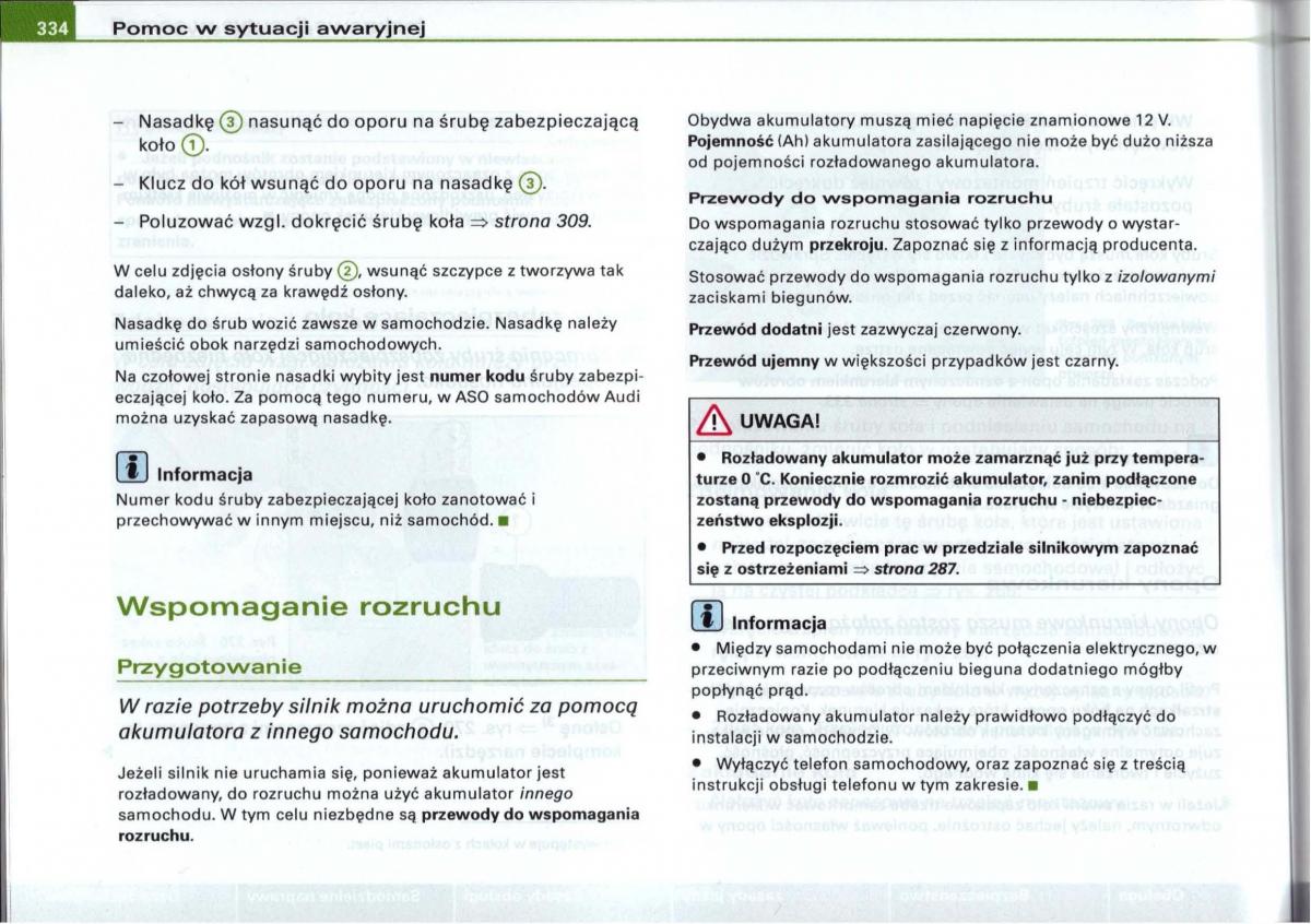 Audi A6 C5 instrukcja obslugi / page 325