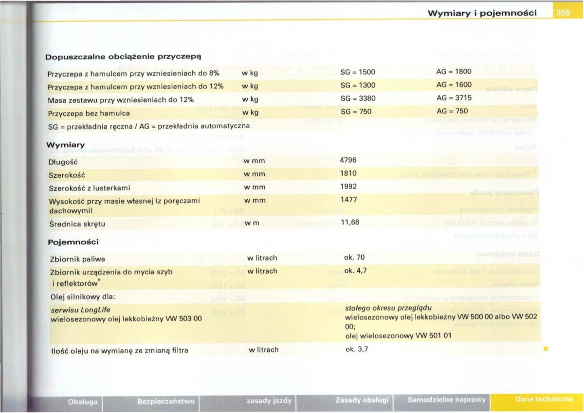 Audi A6 C5 instrukcja obslugi / page 347