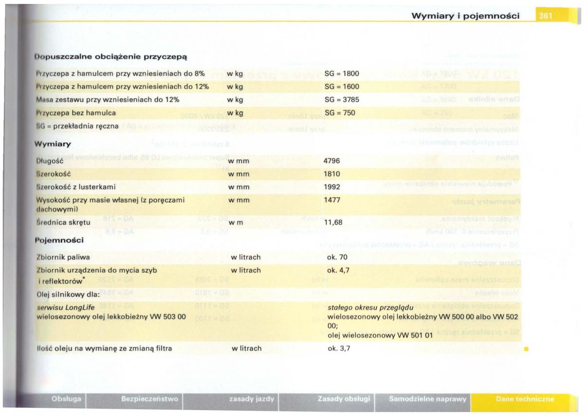 Audi A6 C5 instrukcja obslugi / page 349