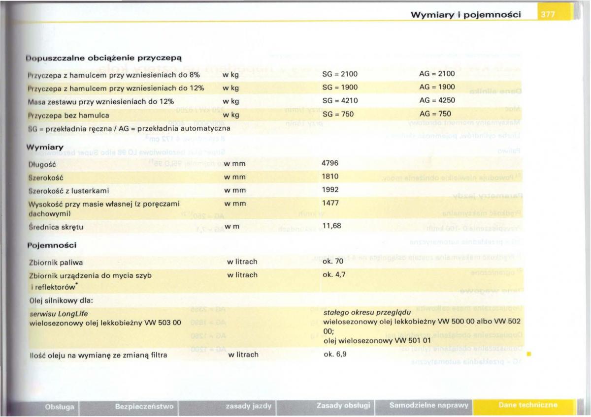 Audi A6 C5 instrukcja obslugi / page 365