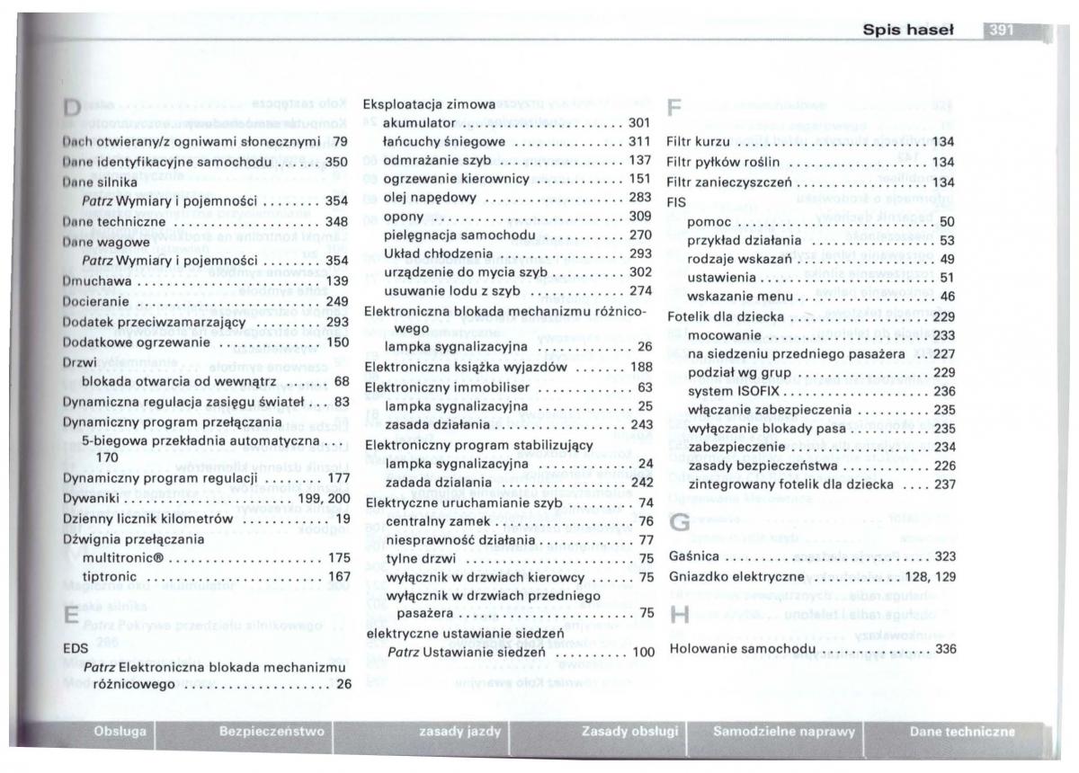 Audi A6 C5 instrukcja obslugi / page 378