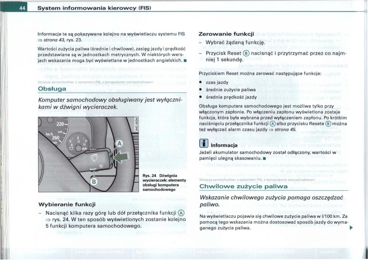 Audi A6 C5 instrukcja obslugi / page 41