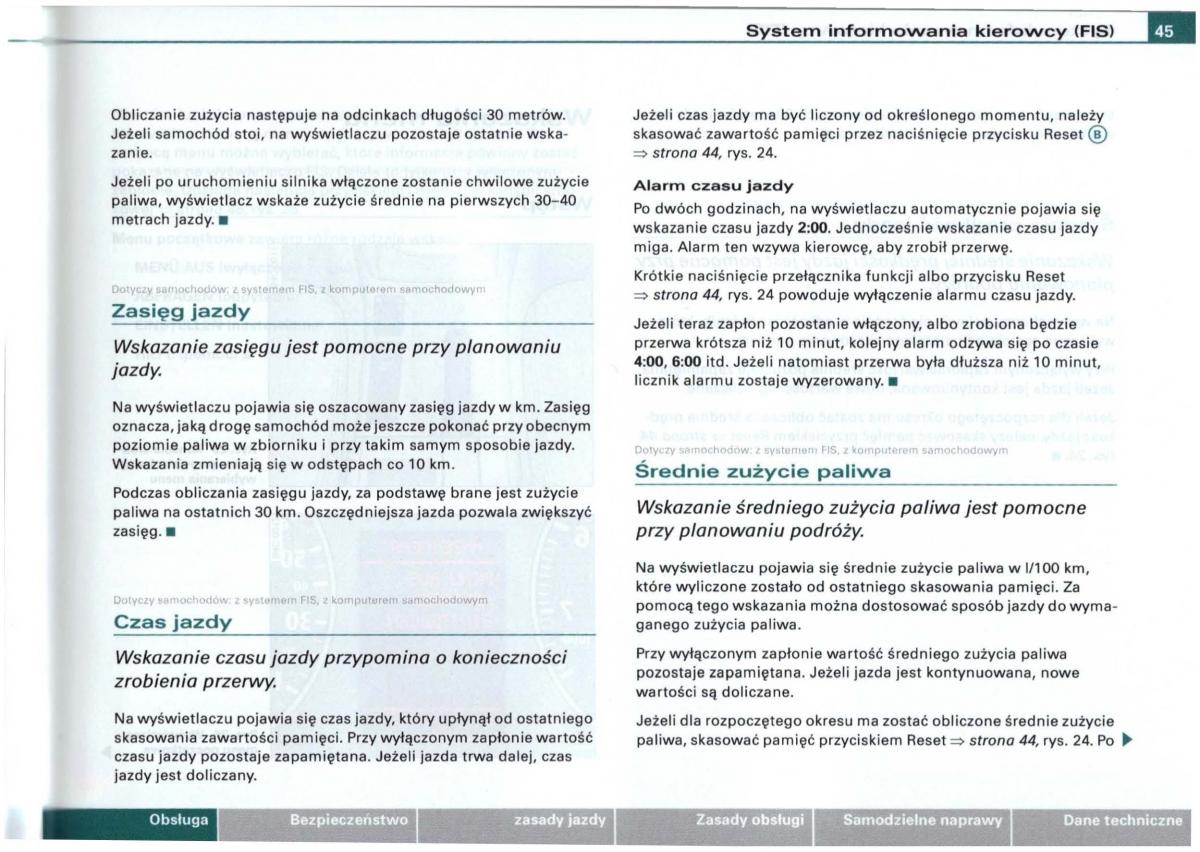 Audi A6 C5 instrukcja obslugi / page 42