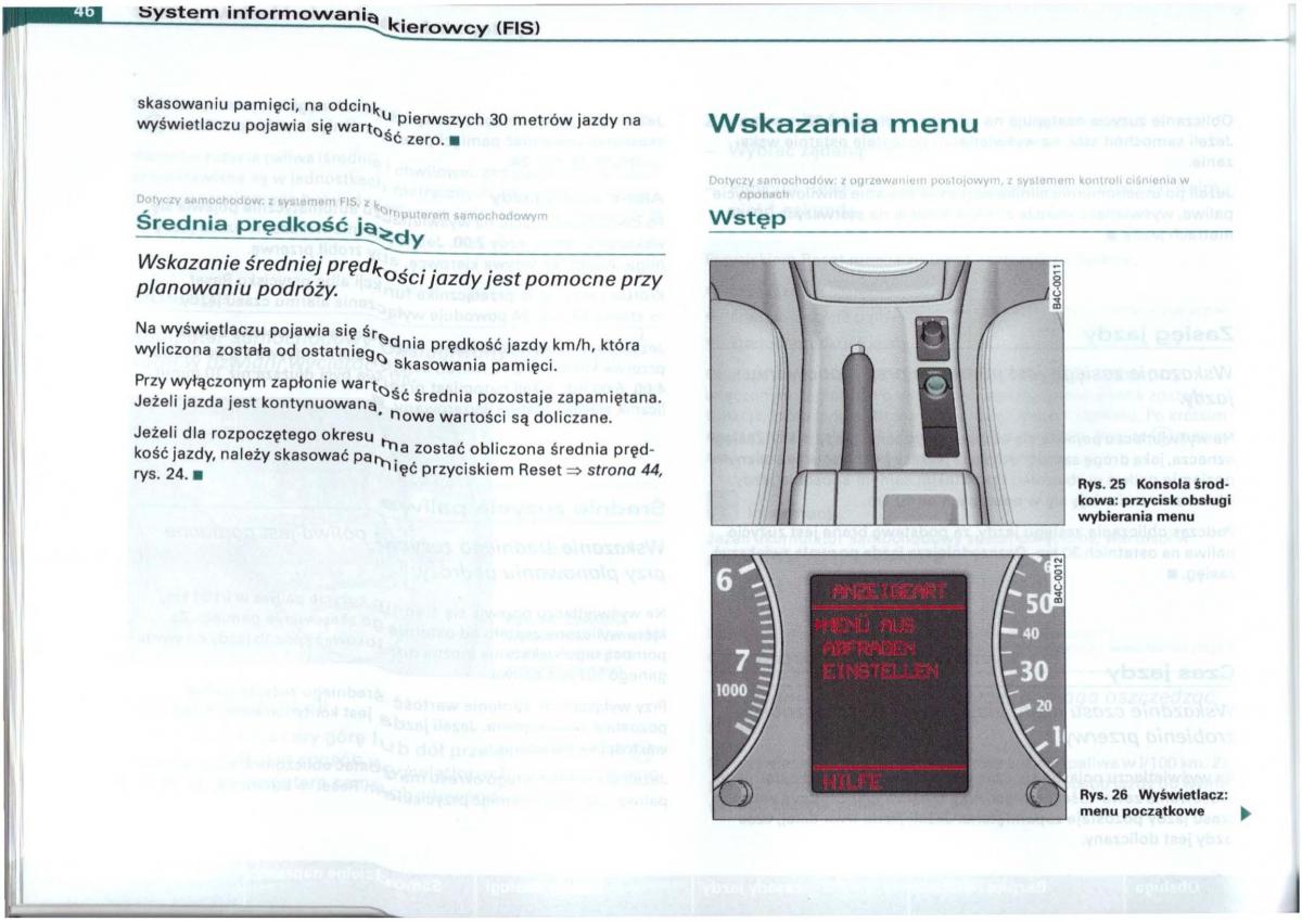 Audi A6 C5 instrukcja obslugi / page 43