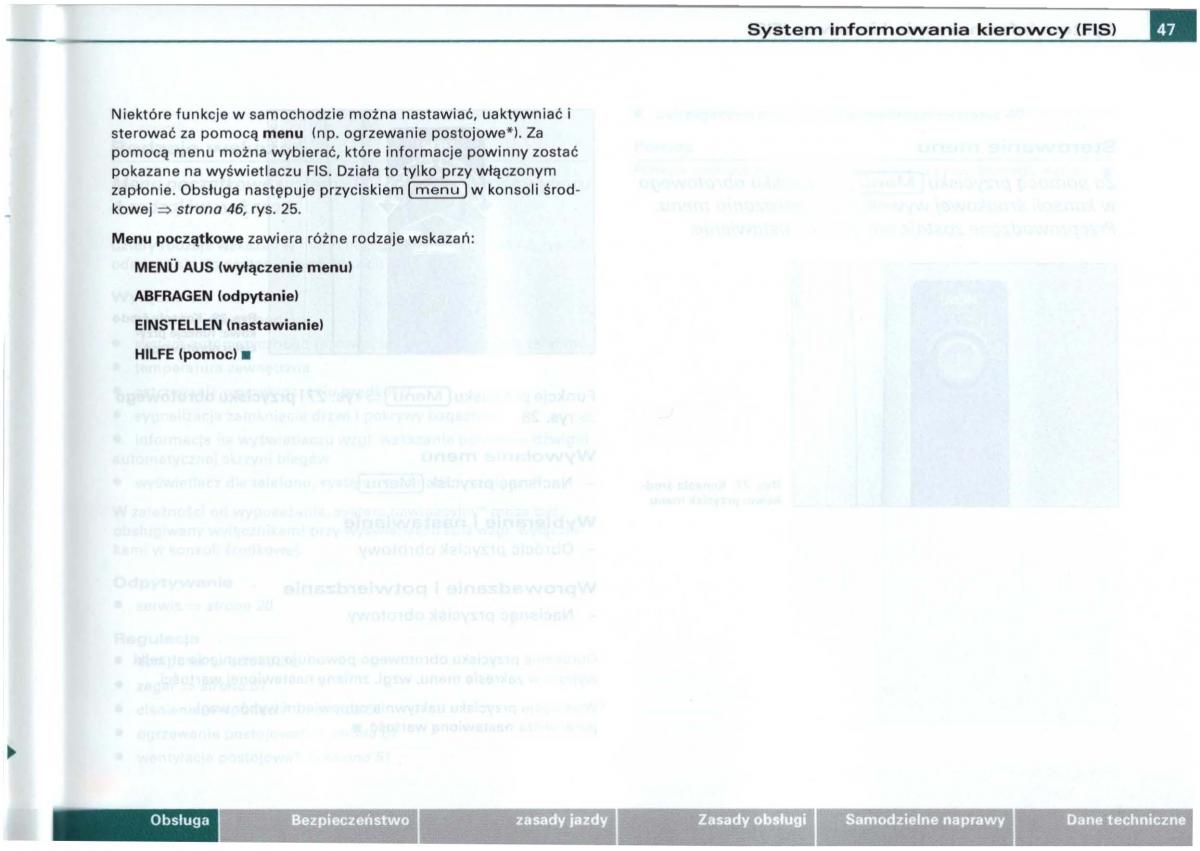 Audi A6 C5 instrukcja obslugi / page 44