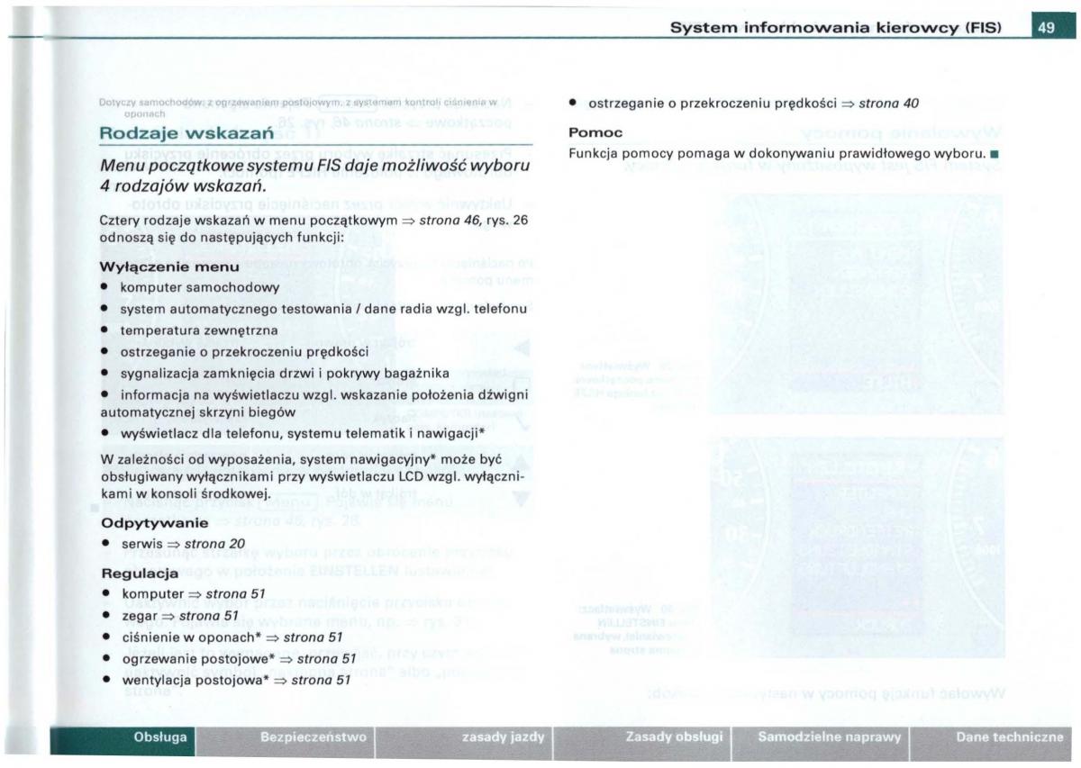 Audi A6 C5 instrukcja obslugi / page 46