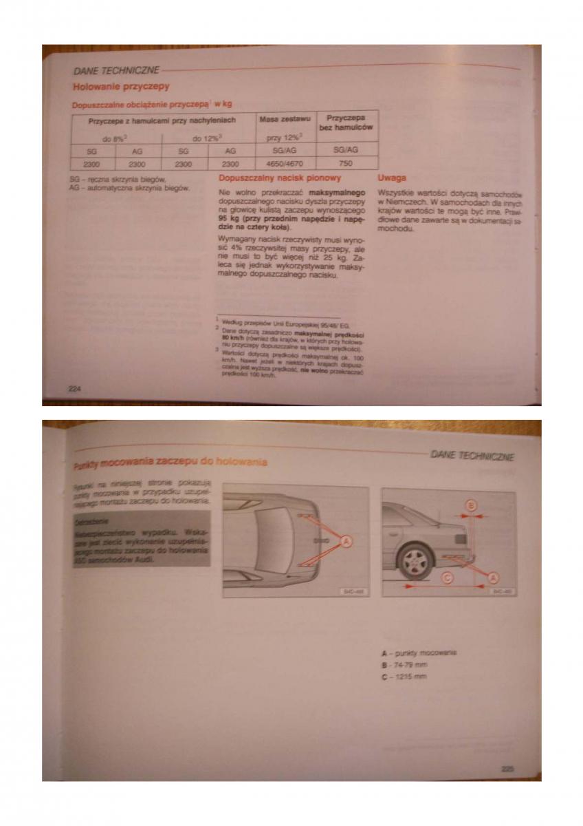 Audi S8 D2 instrukcja obslugi / page 110