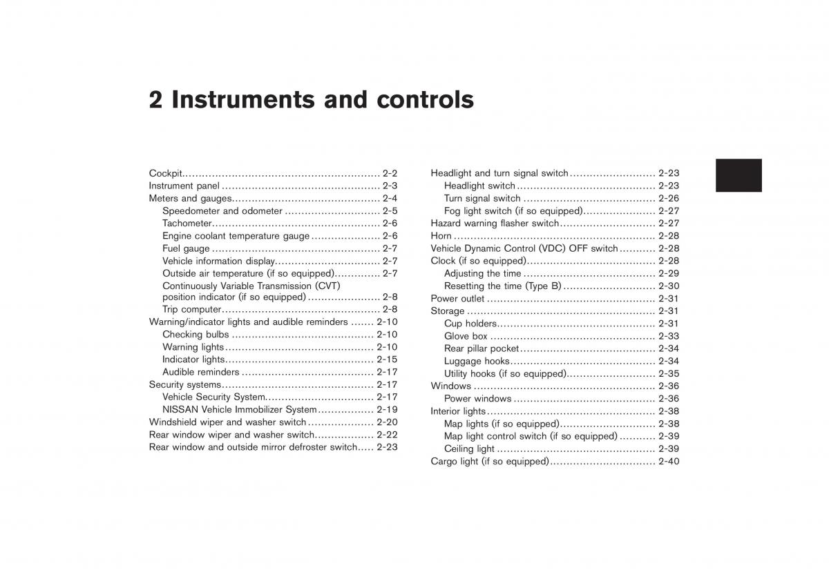 Nissan Cube III 3 owners manual / page 75