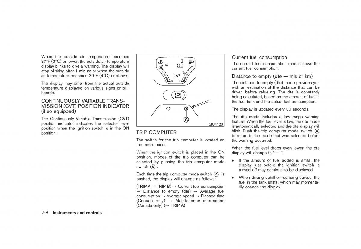 Nissan Cube III 3 owners manual / page 82