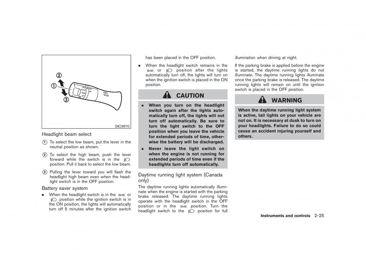 Nissan Cube III 3 owners manual / page 99