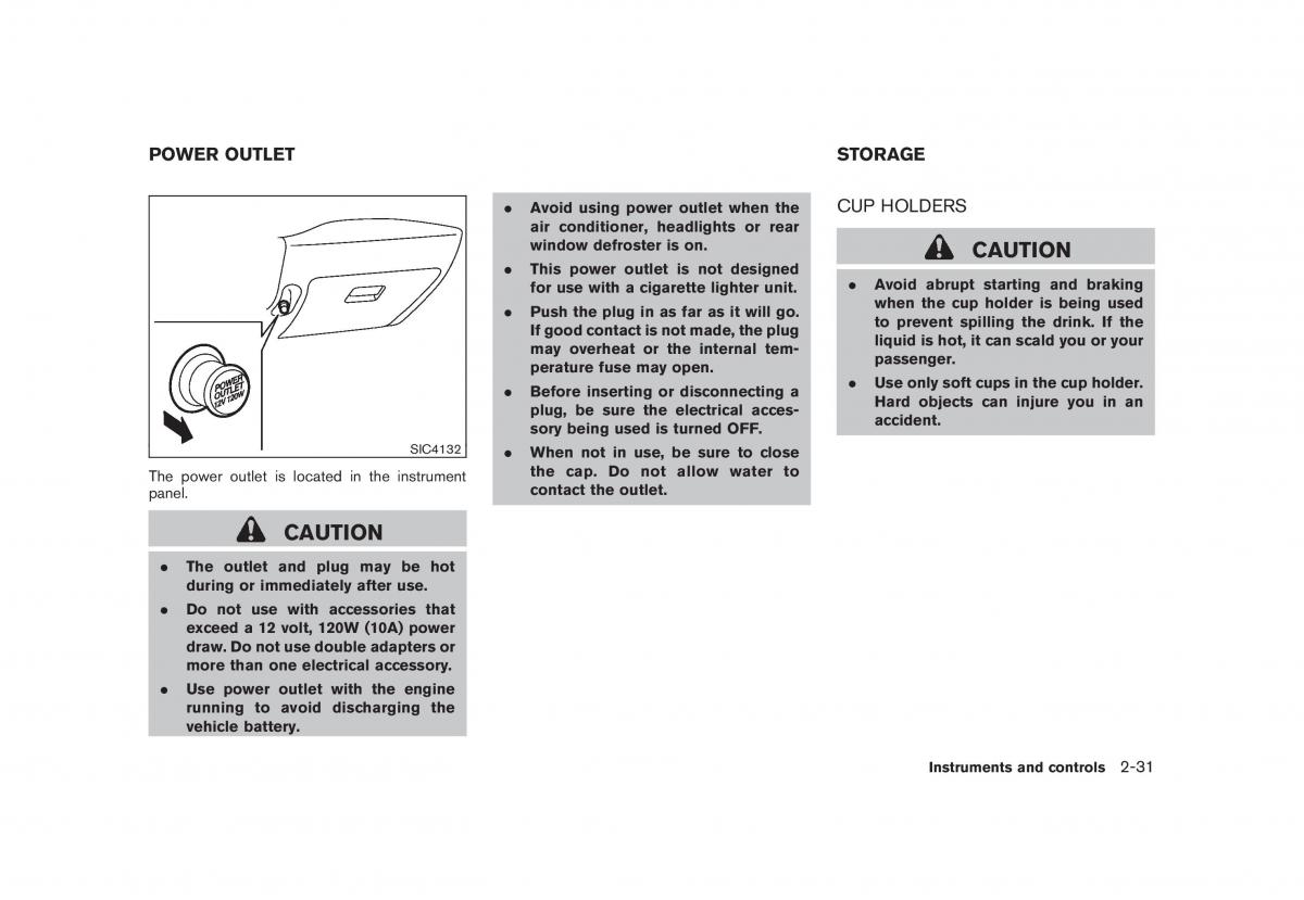 Nissan Cube III 3 owners manual / page 105