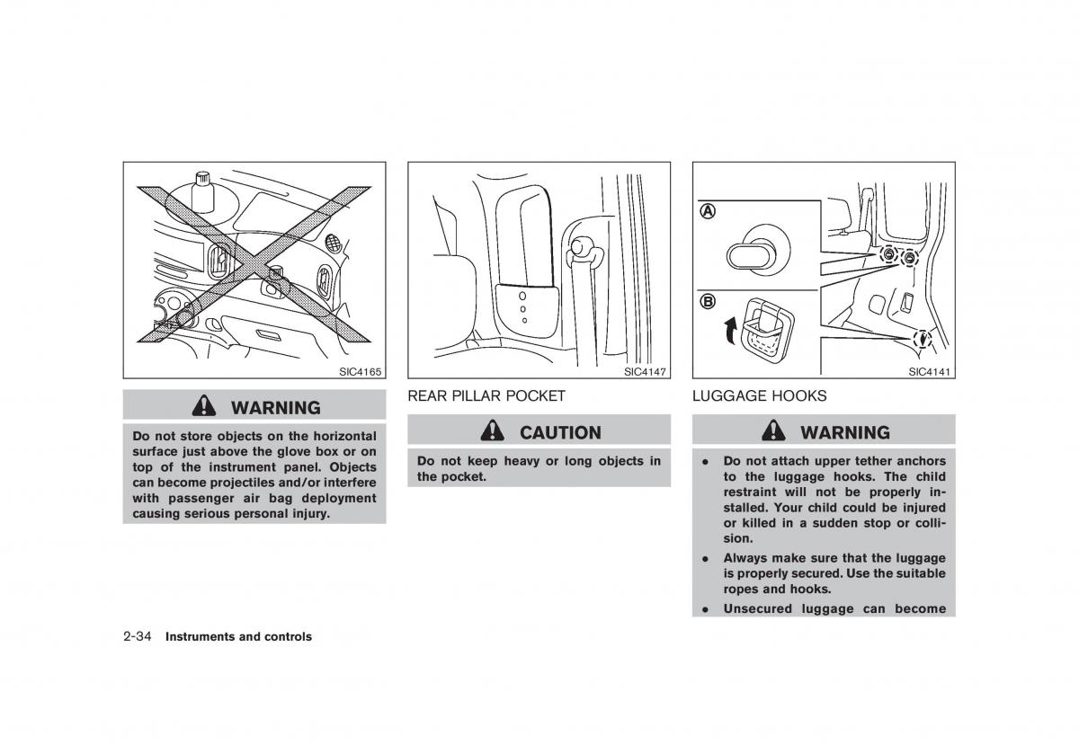 Nissan Cube III 3 owners manual / page 108