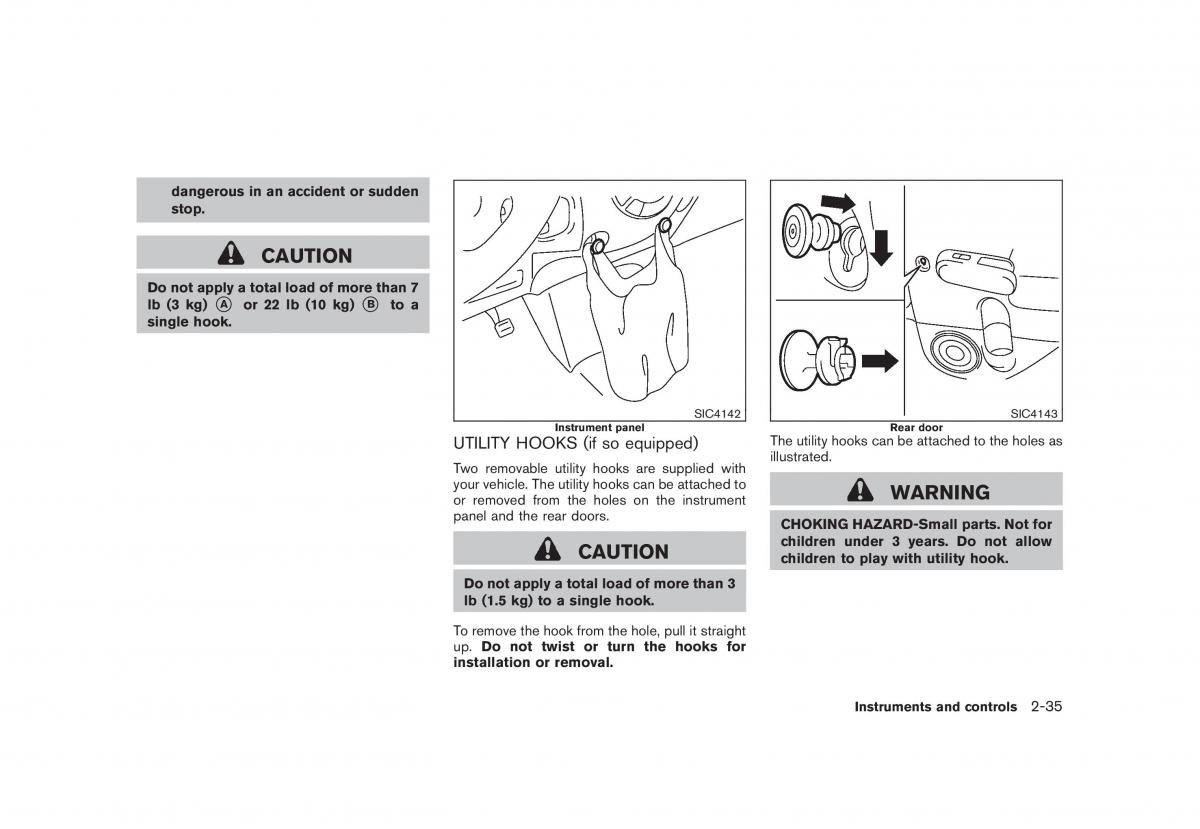 Nissan Cube III 3 owners manual / page 109