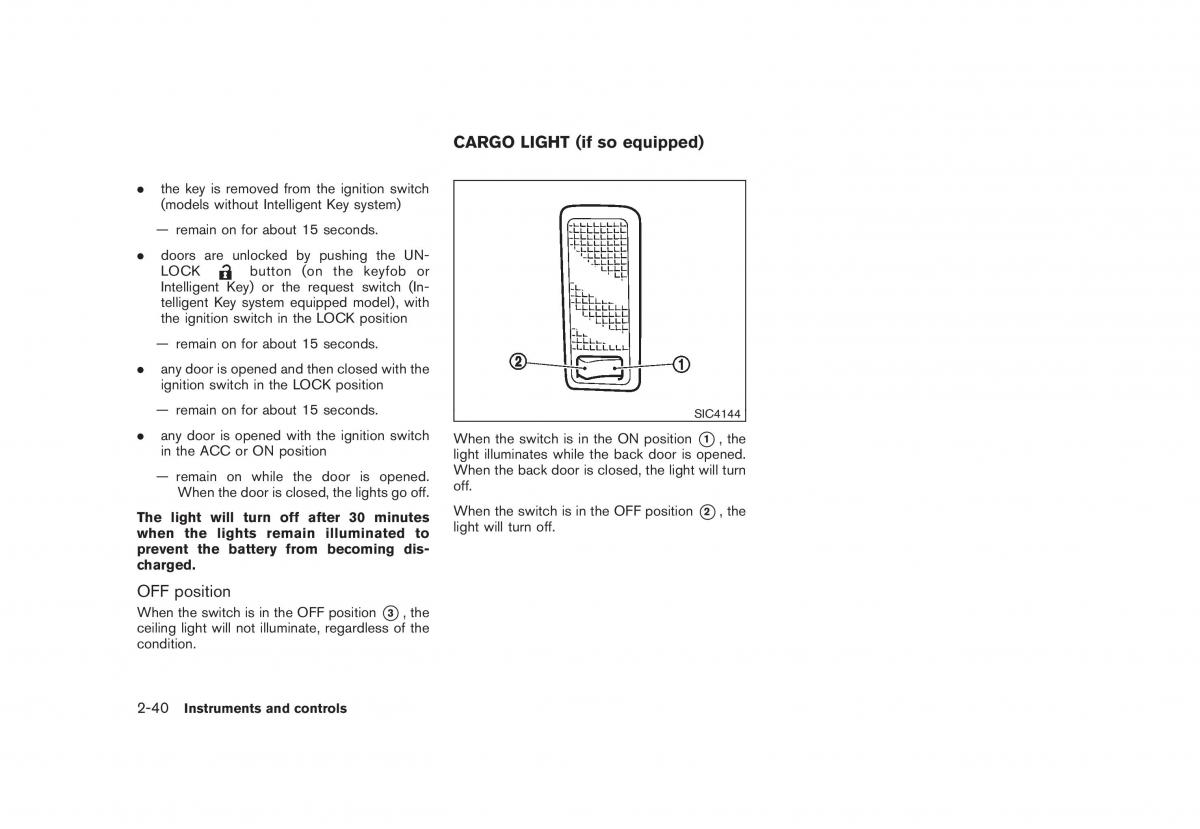 Nissan Cube III 3 owners manual / page 114