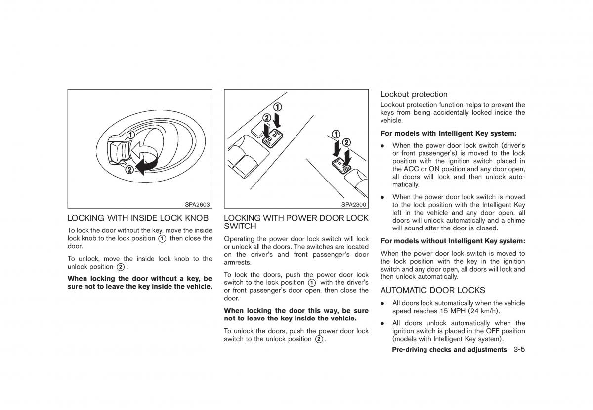 Nissan Cube III 3 owners manual / page 119