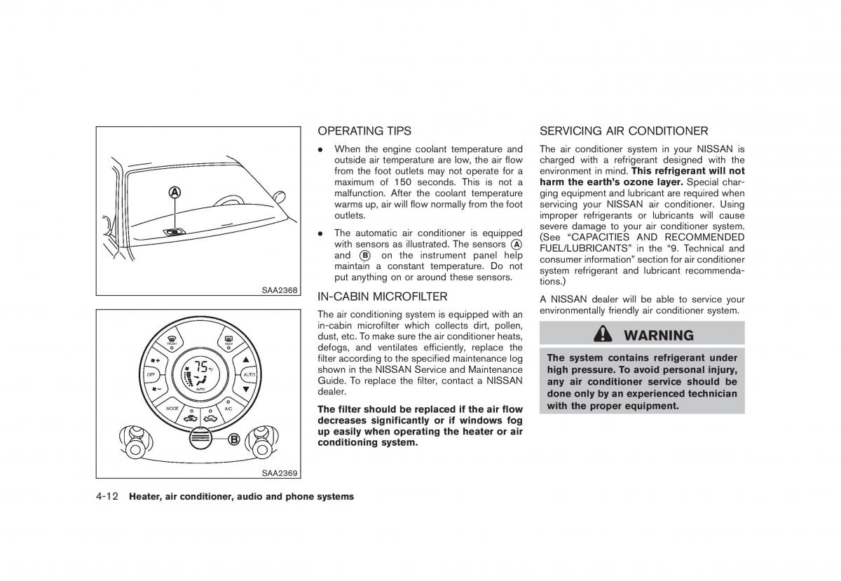 Nissan Cube III 3 owners manual / page 154