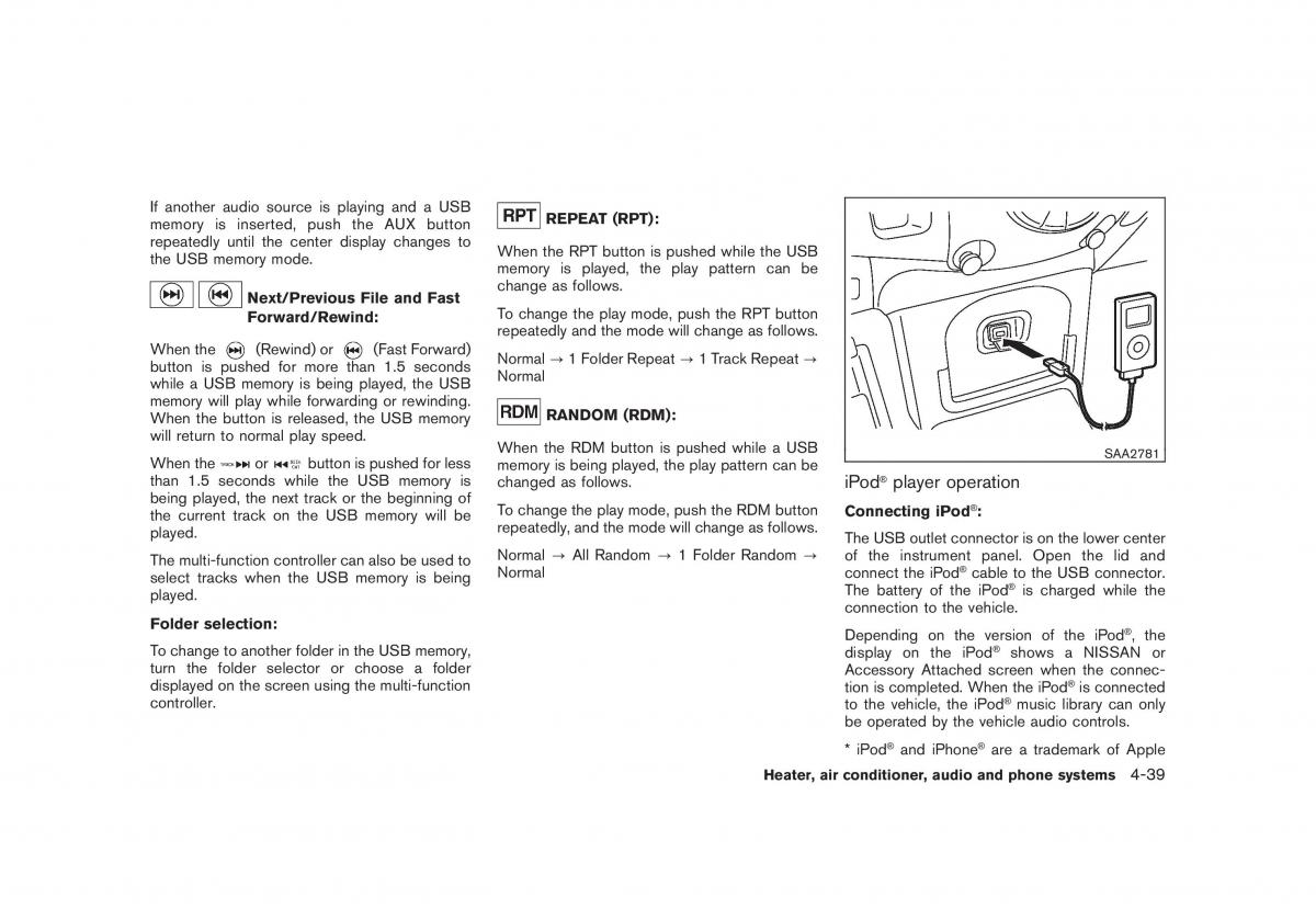 Nissan Cube III 3 owners manual / page 181