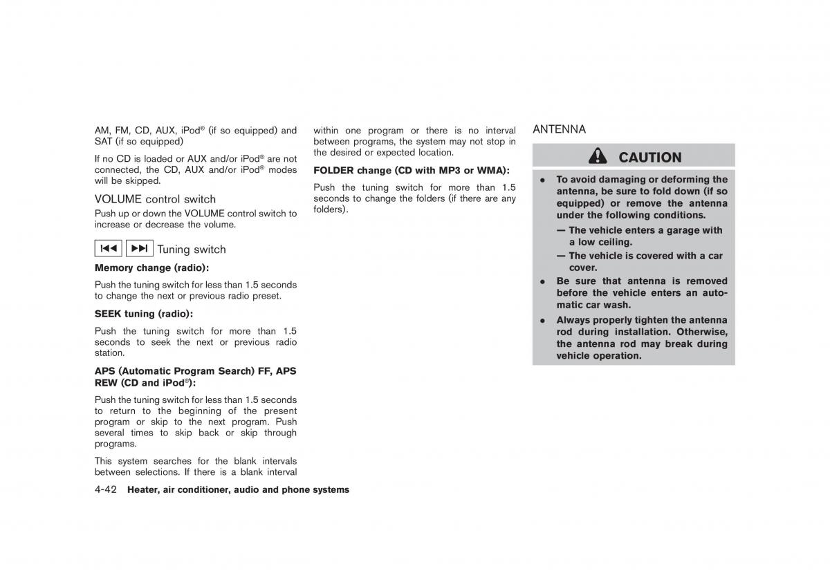 Nissan Cube III 3 owners manual / page 184