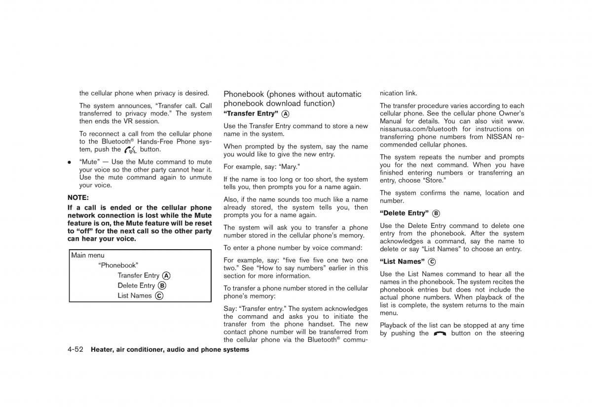 Nissan Cube III 3 owners manual / page 194