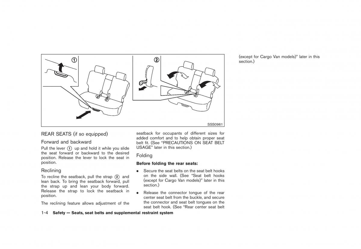 Nissan Cube III 3 owners manual / page 20