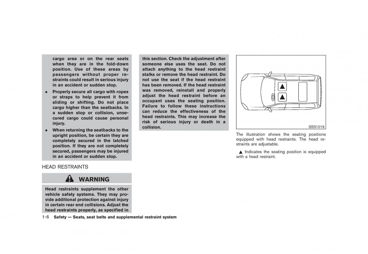 Nissan Cube III 3 owners manual / page 22