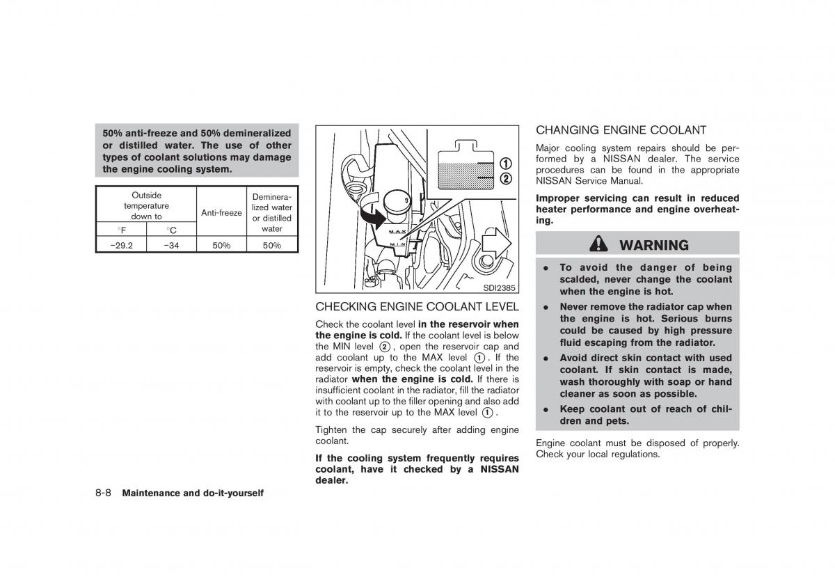 Nissan Cube III 3 owners manual / page 266