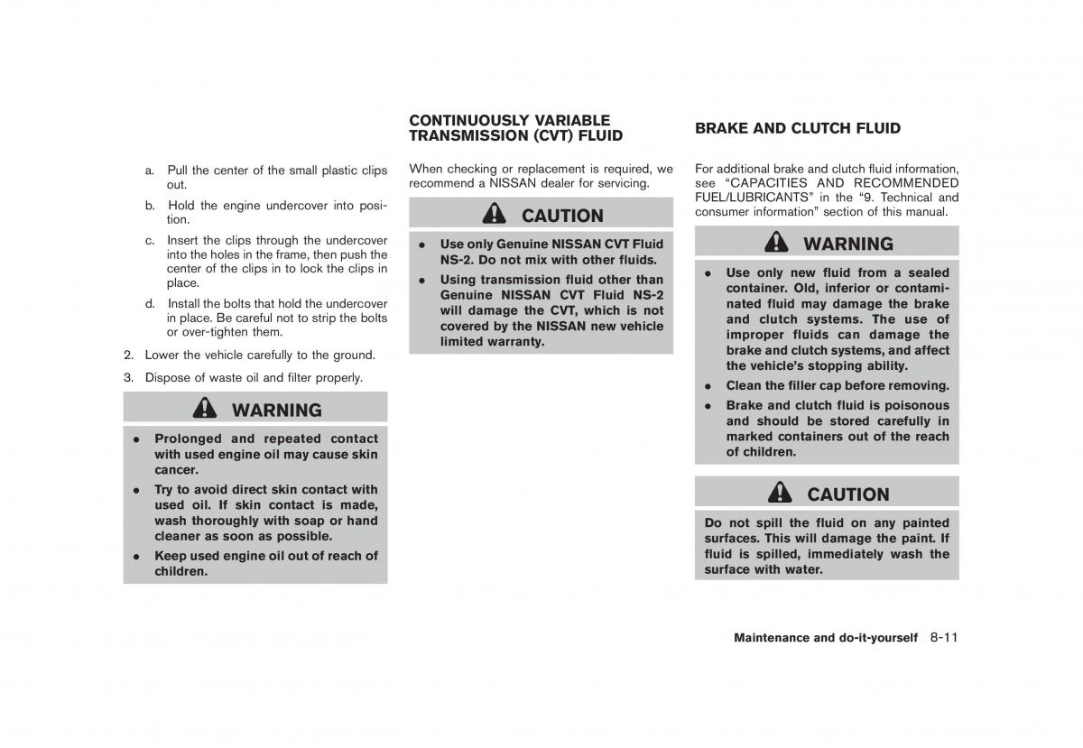 Nissan Cube III 3 owners manual / page 269