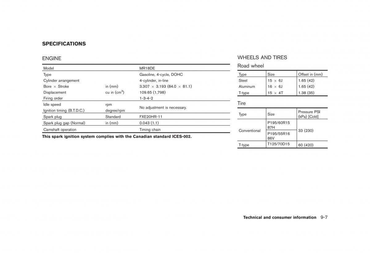 Nissan Cube III 3 owners manual / page 303