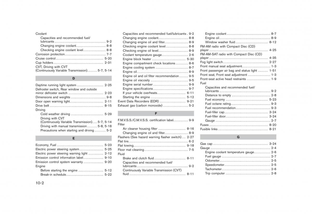 Nissan Cube III 3 owners manual / page 322