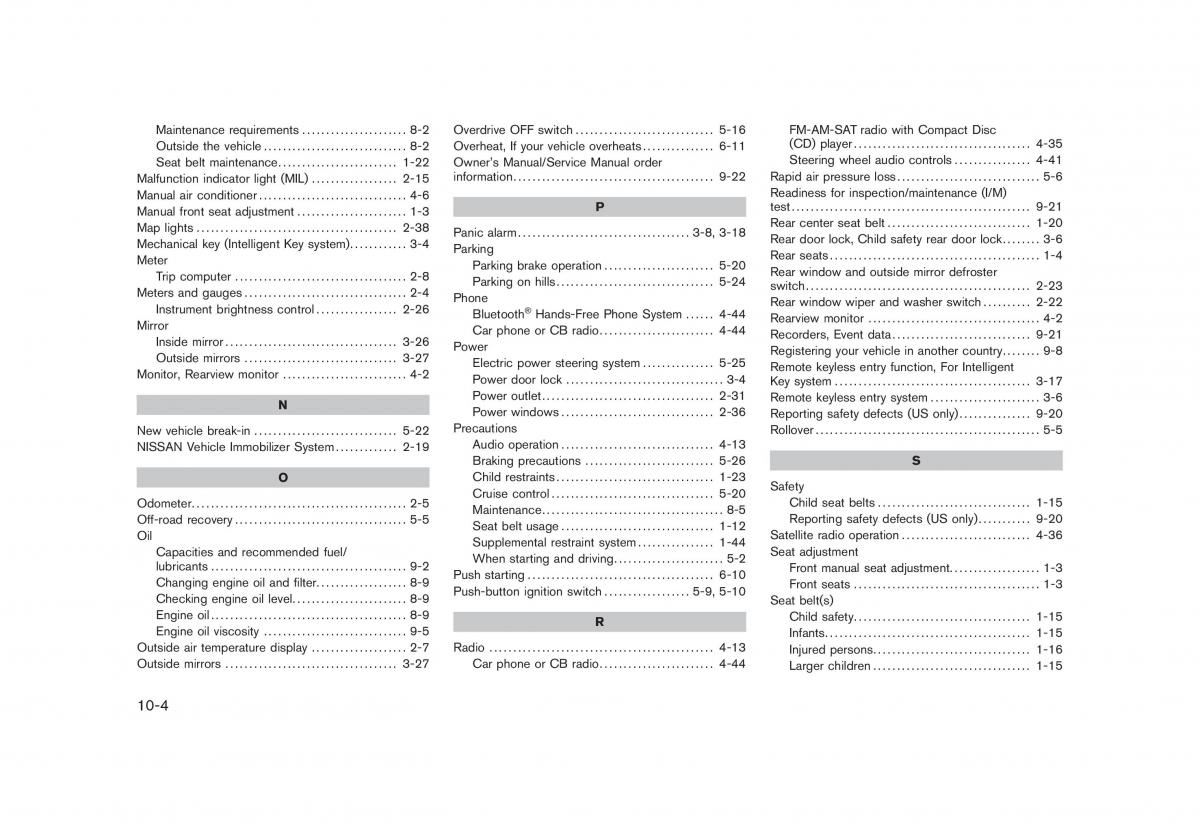 Nissan Cube III 3 owners manual / page 324