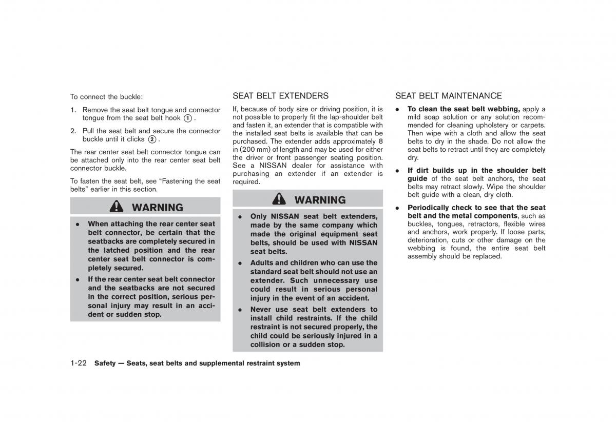 Nissan Cube III 3 owners manual / page 38