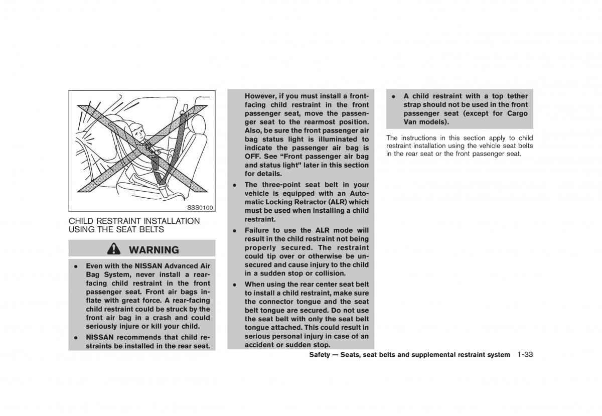 Nissan Cube III 3 owners manual / page 49