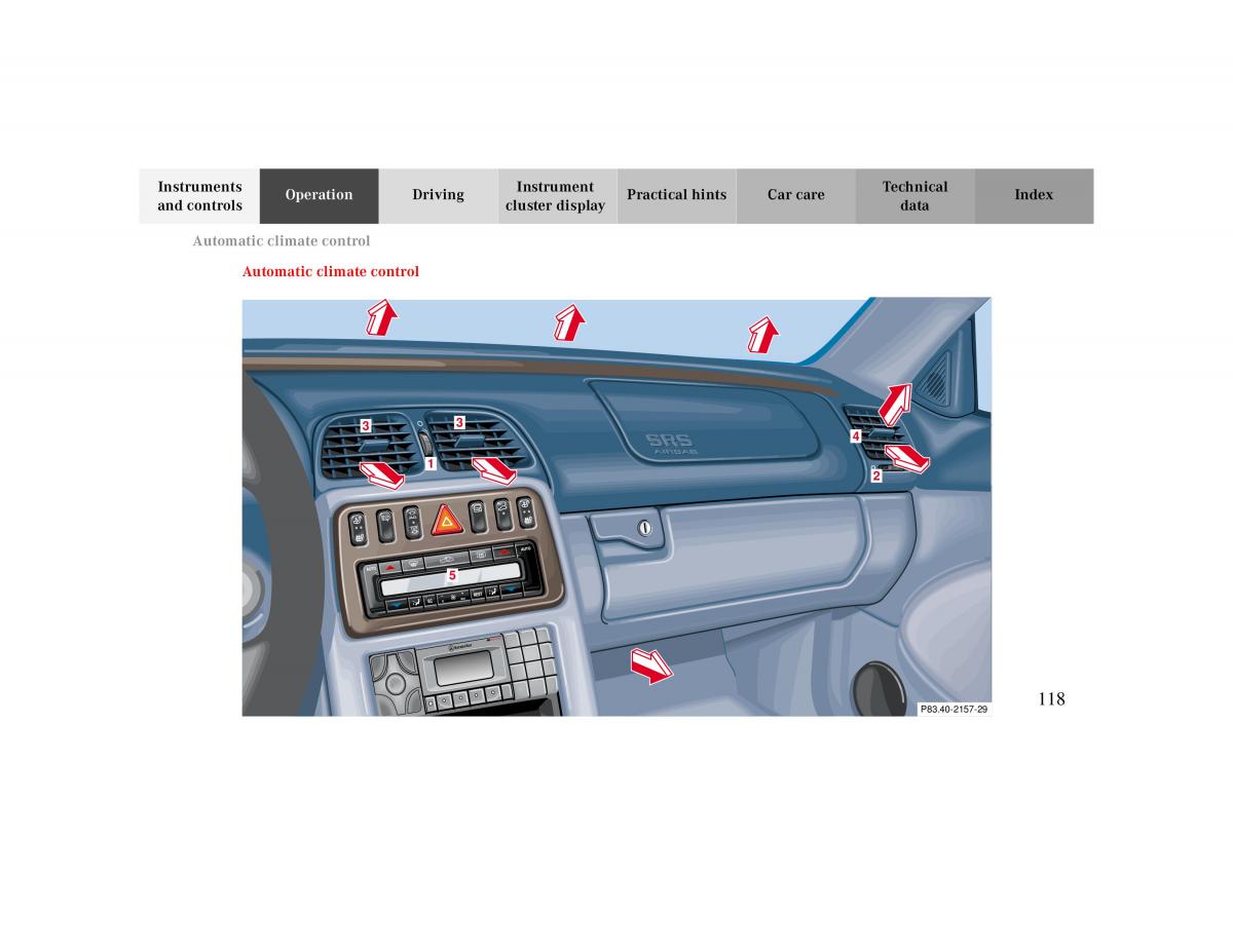 Mercedes Benz CLK Cabrio W208 owners manual / page 118